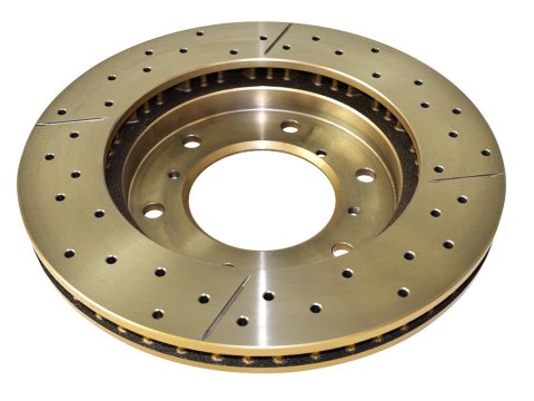 Disque frein avant rainuré percé DBA Mitsubishi Pajero 3