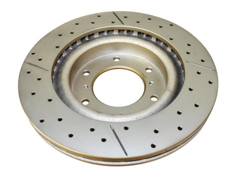 Disque frein avant rainuré percé DBA Mitsubishi Pajero 4