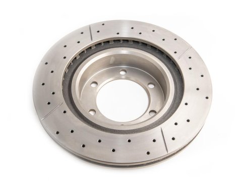 Disque frein avant rainuré percé DBA Toyota KDJ12 et Hilux GR