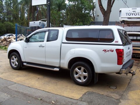 Hard top ARB Classic Smooth avec vitres latérales coulissantes pour Toyota Hilux Vigo Extra Cab A-Deck 2005-2015