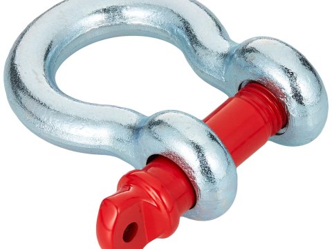 Manille lyre galvanisée ARB - axe rouge - Ø22mm - 4750 kgs