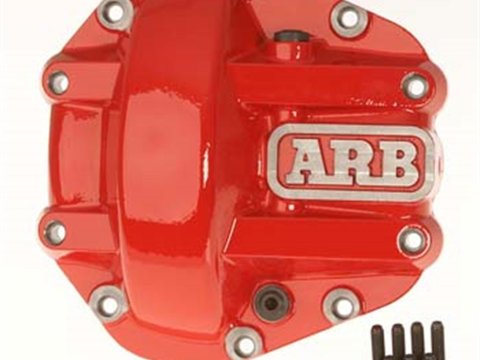Coquille de protection rouge ARB pont DANA 30 Jeep Wrangler et Cherokee