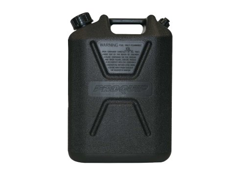 Jerrycan carburant - plastique noir 10L - avec bec verseur amovible
