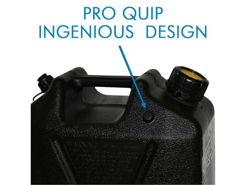 Jerrycan carburant - plastique noir 10L - avec bec verseur amovible