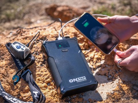 Batterie externe power bank multi fonctions Ontap 9 6 Ah allume-cigare 12v USB USB-C CC