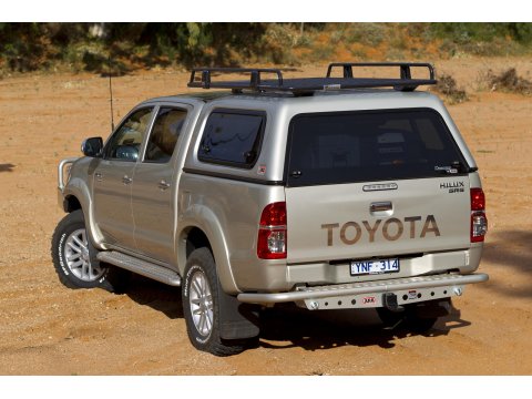 Hard top ARB Classic Smooth avec vitres latérales relevables pour Toyota Hilux Vigo Double Cab A-Deck 2005-2015