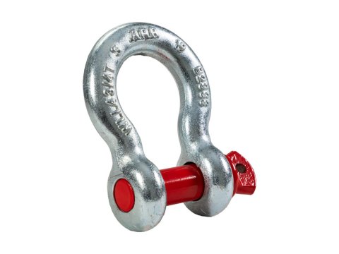 Manille lyre galvanisée ARB - axe rouge - Ø22mm - 4750 kgs