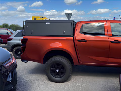 Hardtop Adventure noir/ lisse Isuzu D-Max 2021+ double cabine Alu-Cab