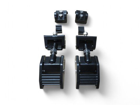 Attaches capot en aluminium anodisé noir pour Jeep Wrangler JK - la paire