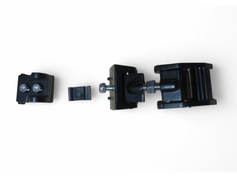 Attaches capot en aluminium anodisé noir pour Jeep Wrangler JK - la paire