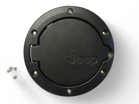 Trappe à carburant en aluminium noir satiné pour Jeep Wrangler JK