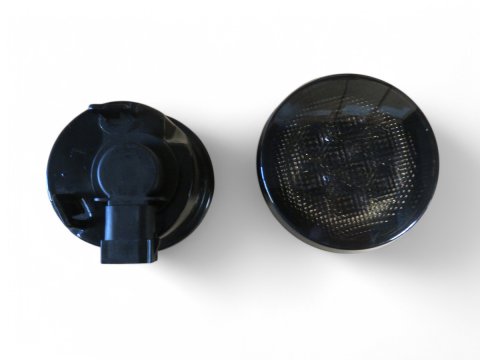 Feux clignotants fumés leds de calandre pour Jeep Wrangler JK - la paire