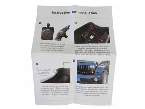 Feux répétiteurs clignotants fumés leds pour Jeep Wrangler JK - la paire
