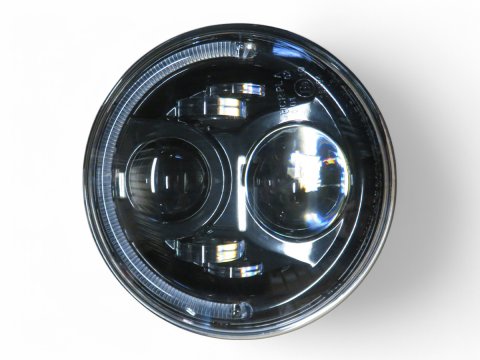 Optique leds rond Ø7 pouces fond noir - Jeep Nissan Land Rover Toyota phares ronds