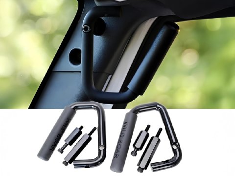 Poignée de maintien sur montant de pare brise pour Jeep Wrangler JK - la paire