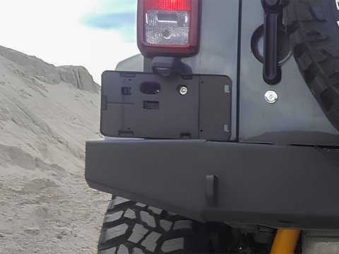 Support de plaque immatriculation format US pour Jeep Wrangler JK