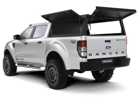 Hardtop Explorer Guard aluminium noir strié Ford Ranger 2012-2022 double cabine Alu Cab