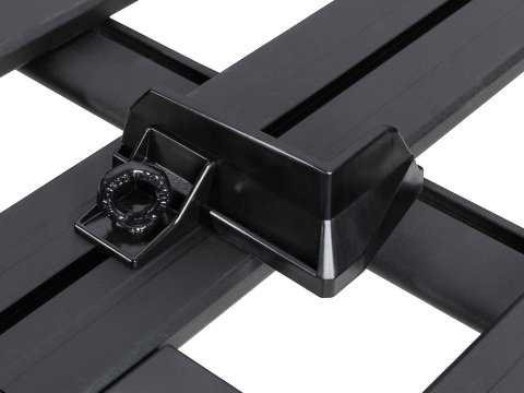 Kit de 4 coins avec anneaux Zwiftlock et sangles de fixation éléments sur galerie.