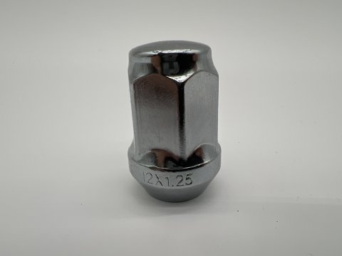 Ecrou de roue chromé 12x125 - Hex 19mm - Cône 60° - L35mm N4-Offroad