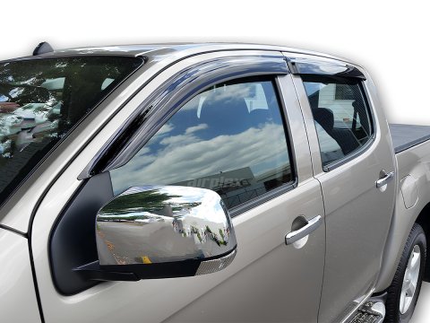 Jeu 4 déflecteurs vitre avant arrière Isuzu Dmax 2012-2020