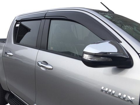 Jeu 4 déflecteurs vitre avant et arrière Hilux Revo