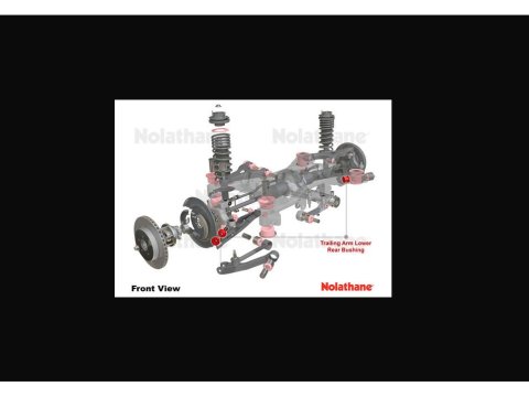 Paire silent blocs polyuréthane Nolathane tirant arrière inférieur Pajero 3