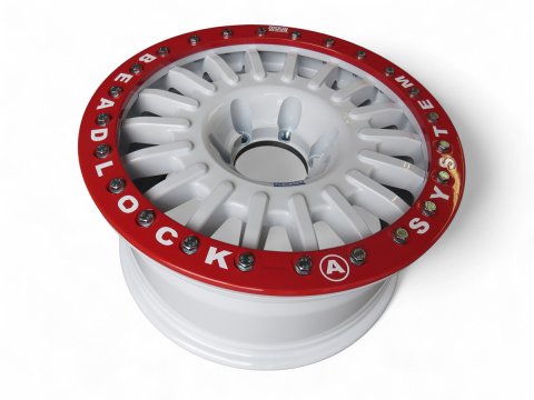 Jante alu Braid Winrace beadlock Blanche 8x16 6x139 7 ET0 KDJ12 KDJ15 Hilux Vigo Revo