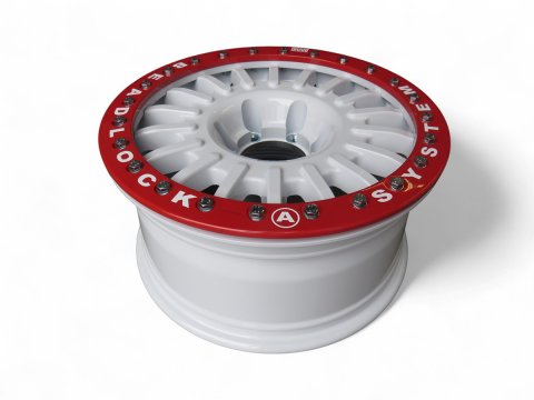 Jante alu Braid Winrace beadlock Blanche 8x16 6x139 7 ET0 KDJ12 KDJ15 Hilux Vigo Revo