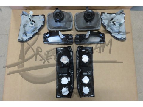 Pack complet feux cristal Land Cruiser KZJ7 LJ7 phares carrés