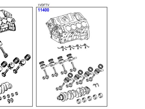 Bloc moteur embiellé Land Cruiser V8 4.5D4-D VDJ200