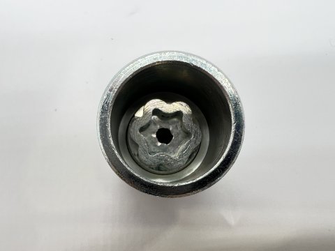 Lot de 5 écrous de roue antivol chromés 14x150 - Cône 60°