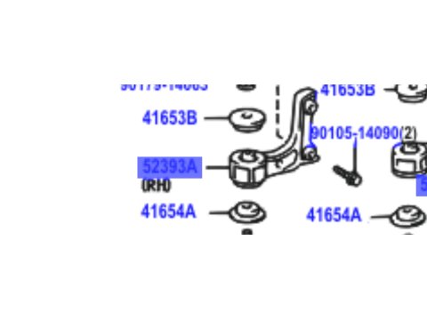 Silent bloc support droit pont avant Land Cruiser KZJ9 KDJ9