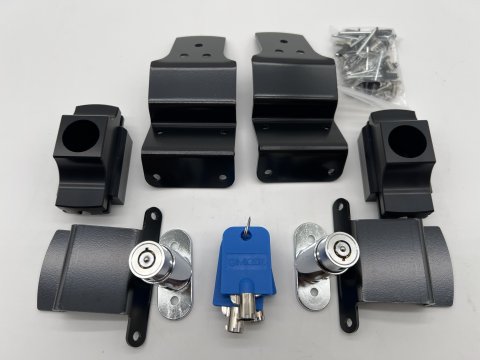 Set de 2 verrous anti effraction portes avant Mercedes Sprinter - 4 Clefs - Anodisage noir