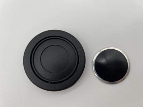Volant Racing en cuir noir Ø380 en peau retournée