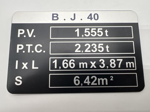 PLAQUE DE TARE BJ40