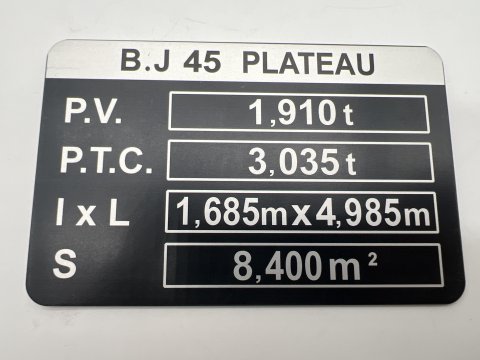 PLAQUE DE TARE BJ45