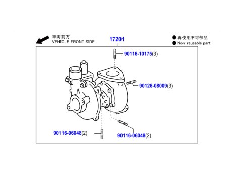 Turbocompresseur géométrie variable Toyota Hilux Vigo 3.0D4-D