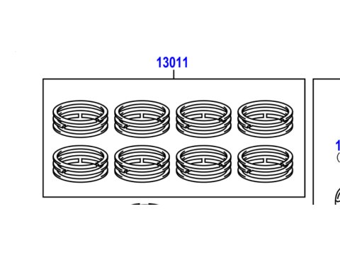 Jeu de segments pour 8 pistons VDJ200