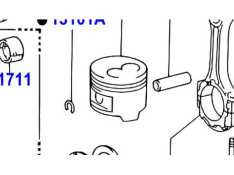 Piston moteur 1HZ HZJ78 HZJ79 - Marquage 2 - Cote standard