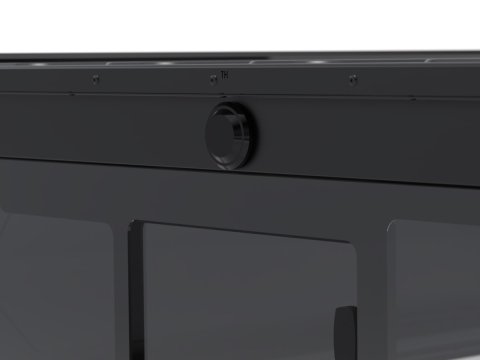 Hardtop Contour noir/ lisse avec fenêtre latérale pour Toyota Hilux Revo 2016+ double cabine Alu-Cab