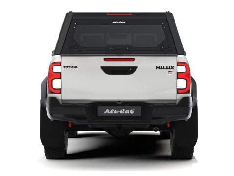 Hardtop Contour noir/ lisse avec fenêtre latérale pour Toyota Hilux Revo 2016+ double cabine Alu-Cab