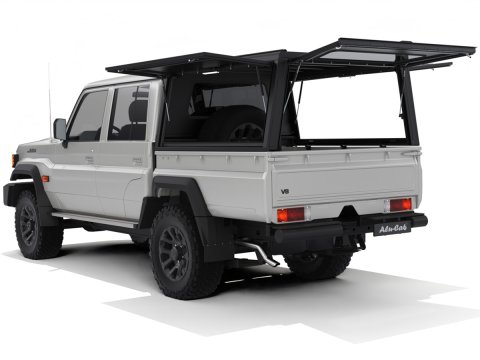 Hardtop Explorer noir lisse Toyota Land Cruiser 79 double cabine 1999+ Alu-Cab