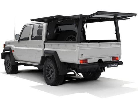 Hardtop Explorer noir strié Toyota Land Cruiser 79 double cabine 1999+ Alu-Cab