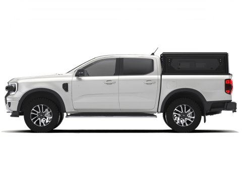 Hardtop Contour noir lisse avec fenêtre latérale Ford Ranger 2023+ Alu-Cab