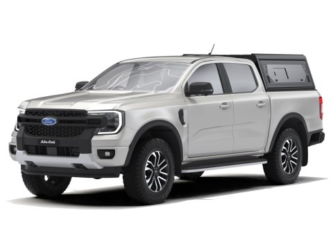 Hardtop Contour noir lisse avec fenêtre latérale Ford Ranger 2023+ Alu-Cab