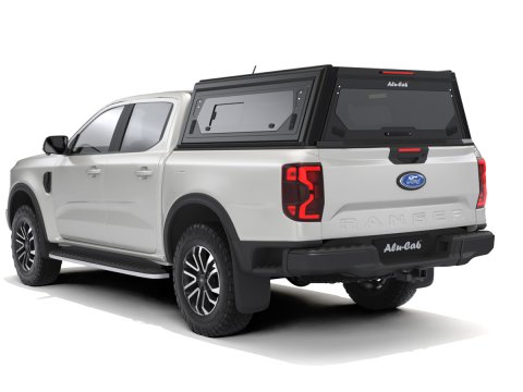 Hardtop Contour noir lisse avec fenêtre latérale Ford Ranger 2023+ Alu-Cab