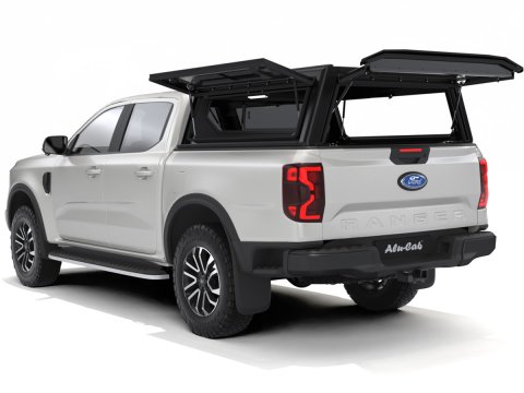 Hardtop Contour noir lisse avec fenêtre latérale Ford Ranger 2023+ Alu-Cab