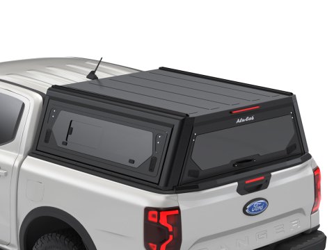 Hardtop Contour noir lisse avec fenêtre latérale Ford Ranger 2023+ Alu-Cab