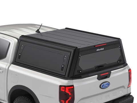 Hardtop Contour noir lisse sans fenêtre latérale Ford Ranger 2023+ double cabine Alu-Cab