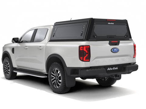 Hardtop Contour noir lisse sans fenêtre latérale Ford Ranger 2023+ double cabine Alu-Cab